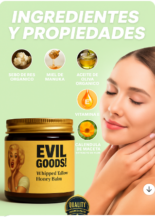 💥Nutrición real para tu piel   🍯Bálsamo natural con sebo de res y miel cruda