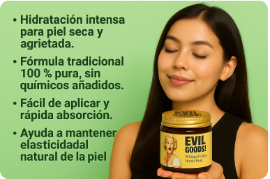 💥Nutrición real para tu piel   🍯Bálsamo natural con sebo de res y miel cruda