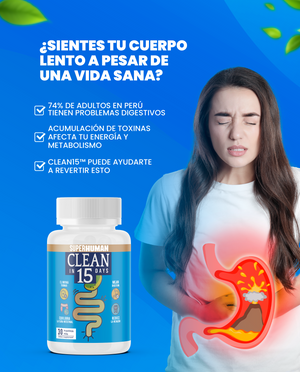 Clean15™ Limpieza Completa Estomacal en 15 días - SuperHuman™ PG